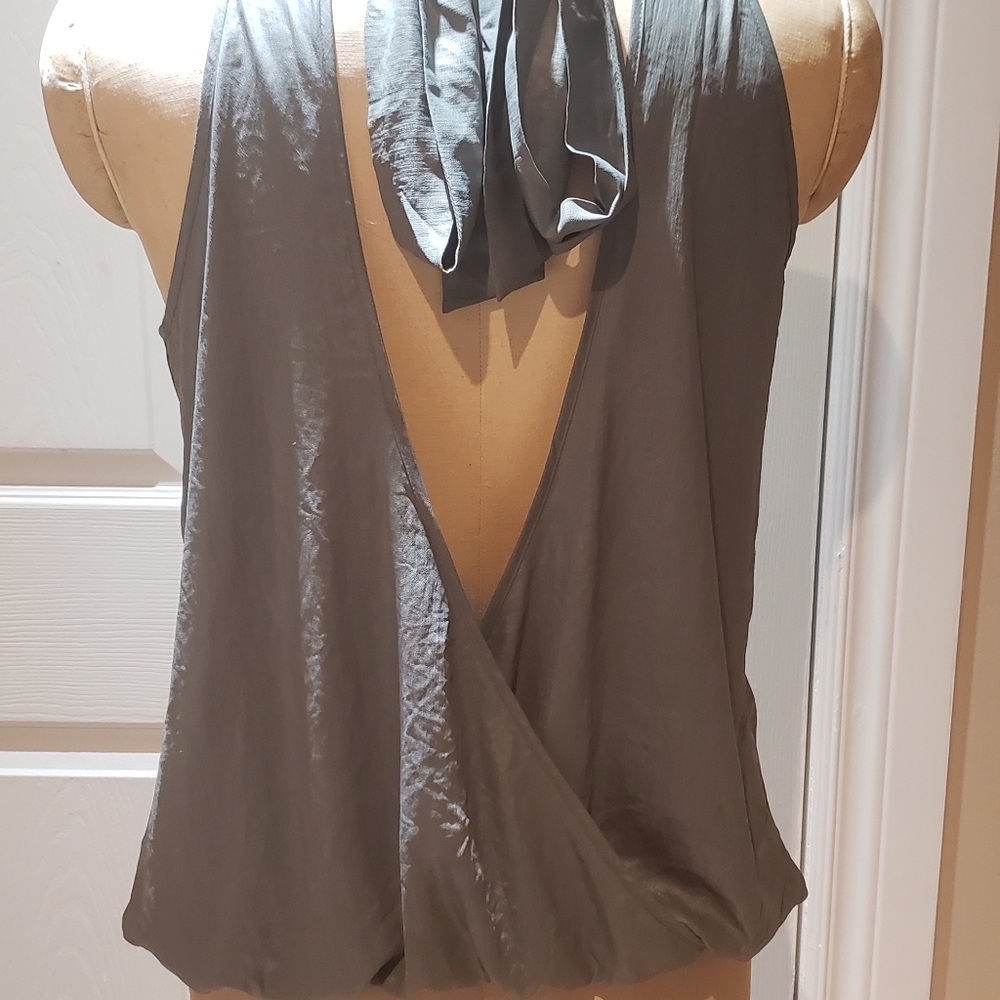 Open back halter top